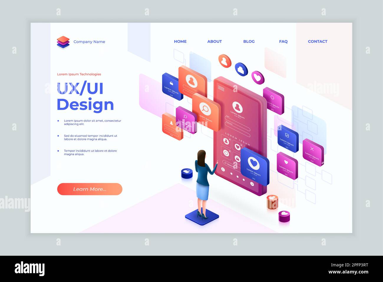 App mobile isometrica. Interfaccia utente utente utente UX per il web design. Piattaforma Web 3D. Schermo digitale del tablet. Accesso al sistema di sviluppo. Modello di interfaccia del sito Internet. Registrazione online dell'utente. Concetto vettoriale Illustrazione Vettoriale