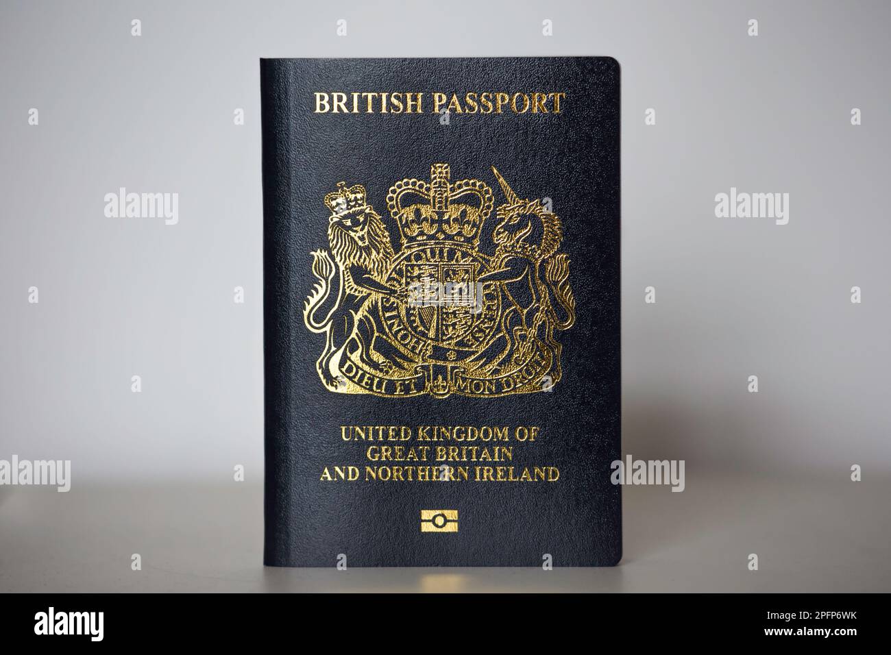 Copertina del passaporto britannico Foto Stock