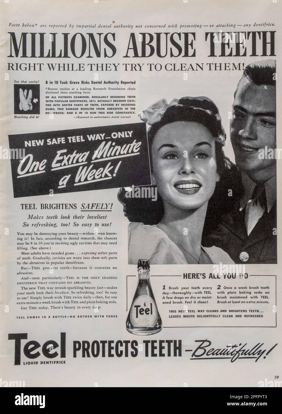 Vintage 'Life' Magazine 11 Gennaio 1943 numero Annuncio, USA Foto Stock