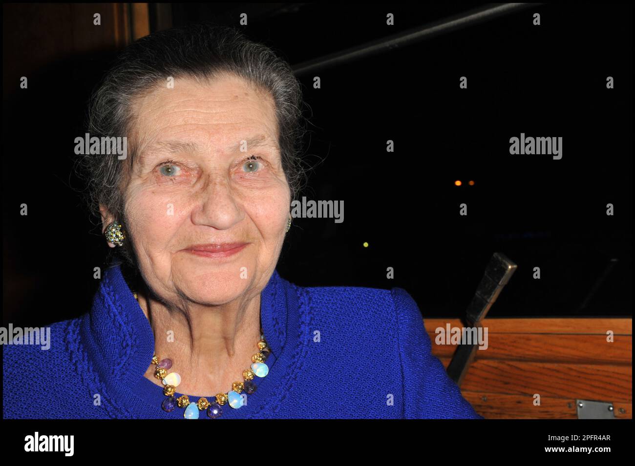 Simone Veil (1927 - 2017) femme d'État francaise, a loi de 1975 légalisait l'avortement Foto Stock