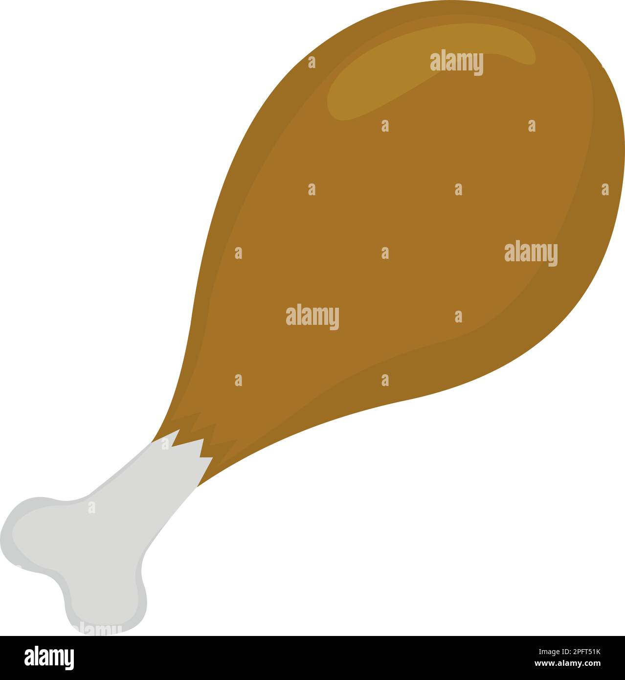 illustrazione vettoriale di una coscia di pollo Illustrazione Vettoriale