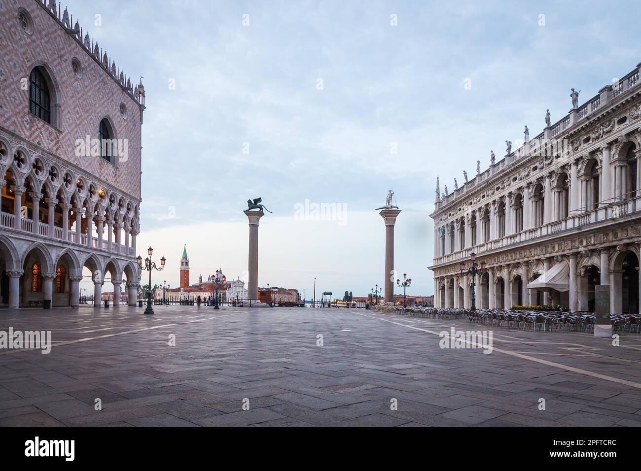 Venezia - Piazza San Marco di sunrise Foto Stock