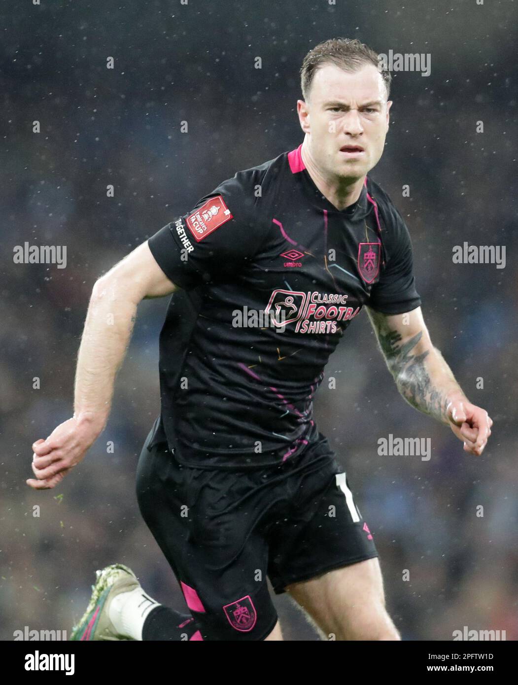 Etihad Stadium, Manchester, Regno Unito. 18th Mar, 2023. Fa Cup Football, Quarter Final, Manchester City contro Burnley; Ashley Barnes of Burnley Credit: Action Plus Sports/Alamy Live News Foto Stock