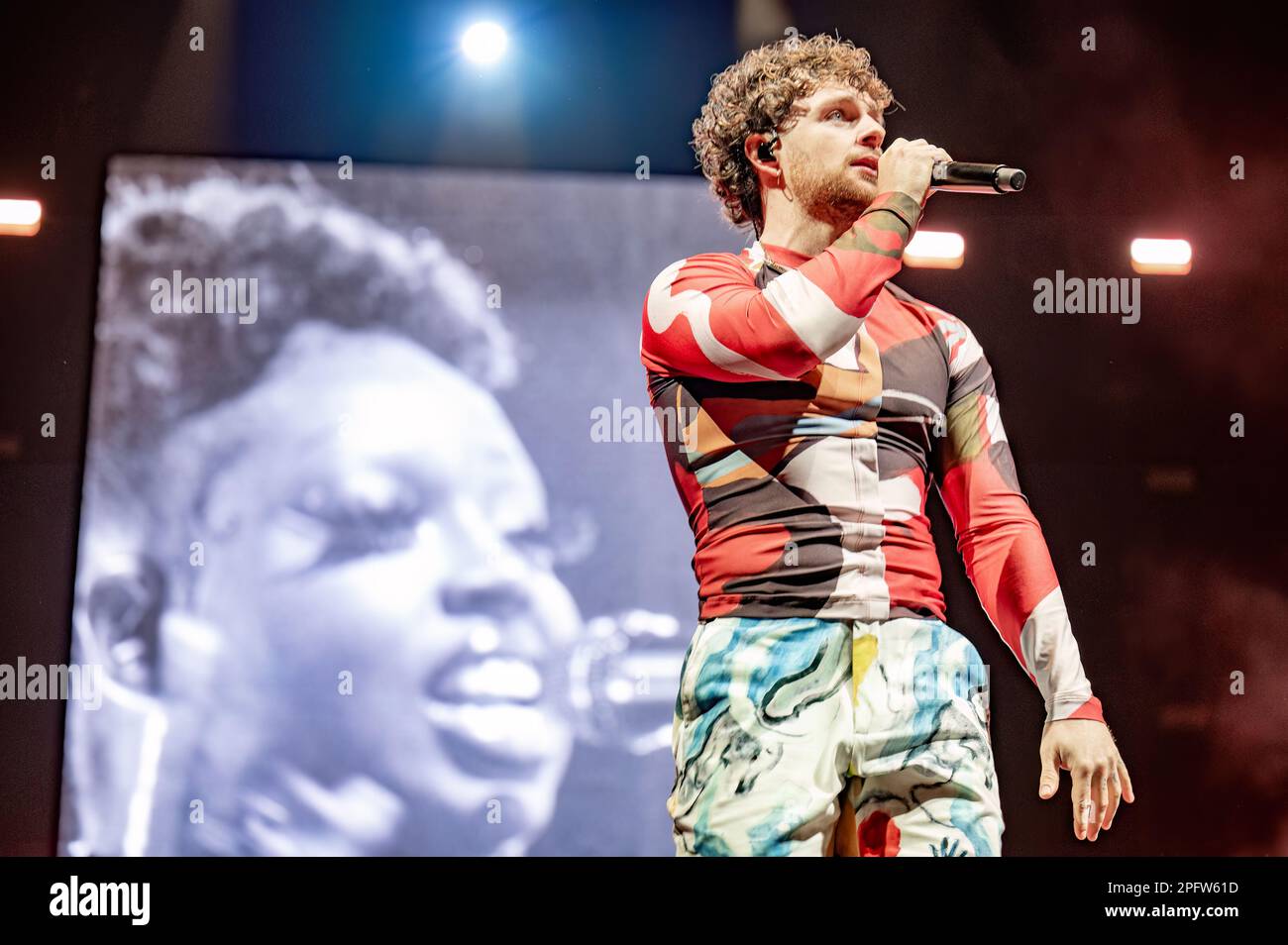 Manchester, Regno Unito. 18th marzo 2023. Tom Grennan suona all'AO Arena di Manchester. 2023-03-18. Credit: Gary Mather/Alamy Live News Foto Stock
