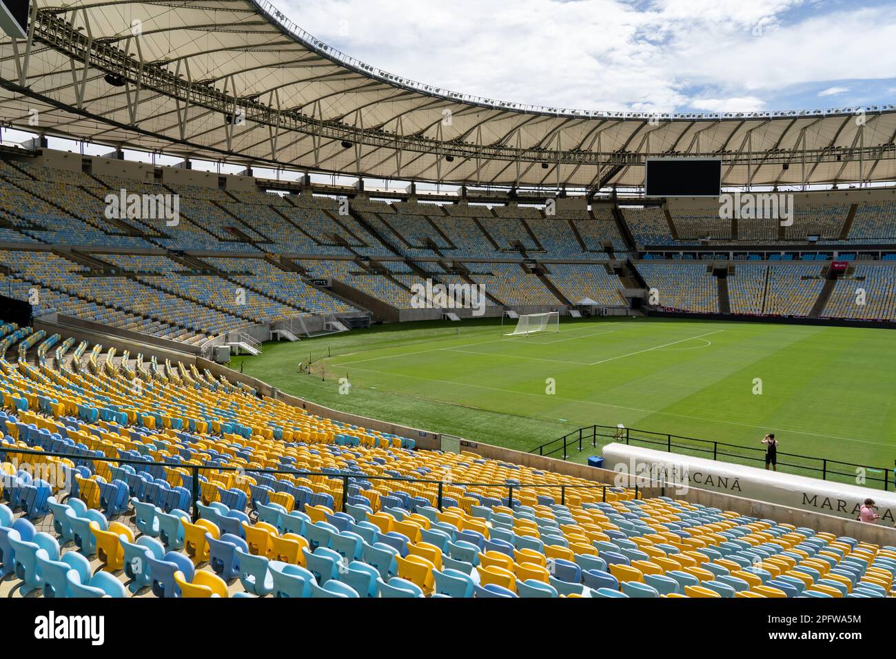 Rio de Janeiro, Brasile - 12 gennaio 2023: Vista interna dello Stadio Maracana a Rio de Janeiro, Brasile. Foto Stock