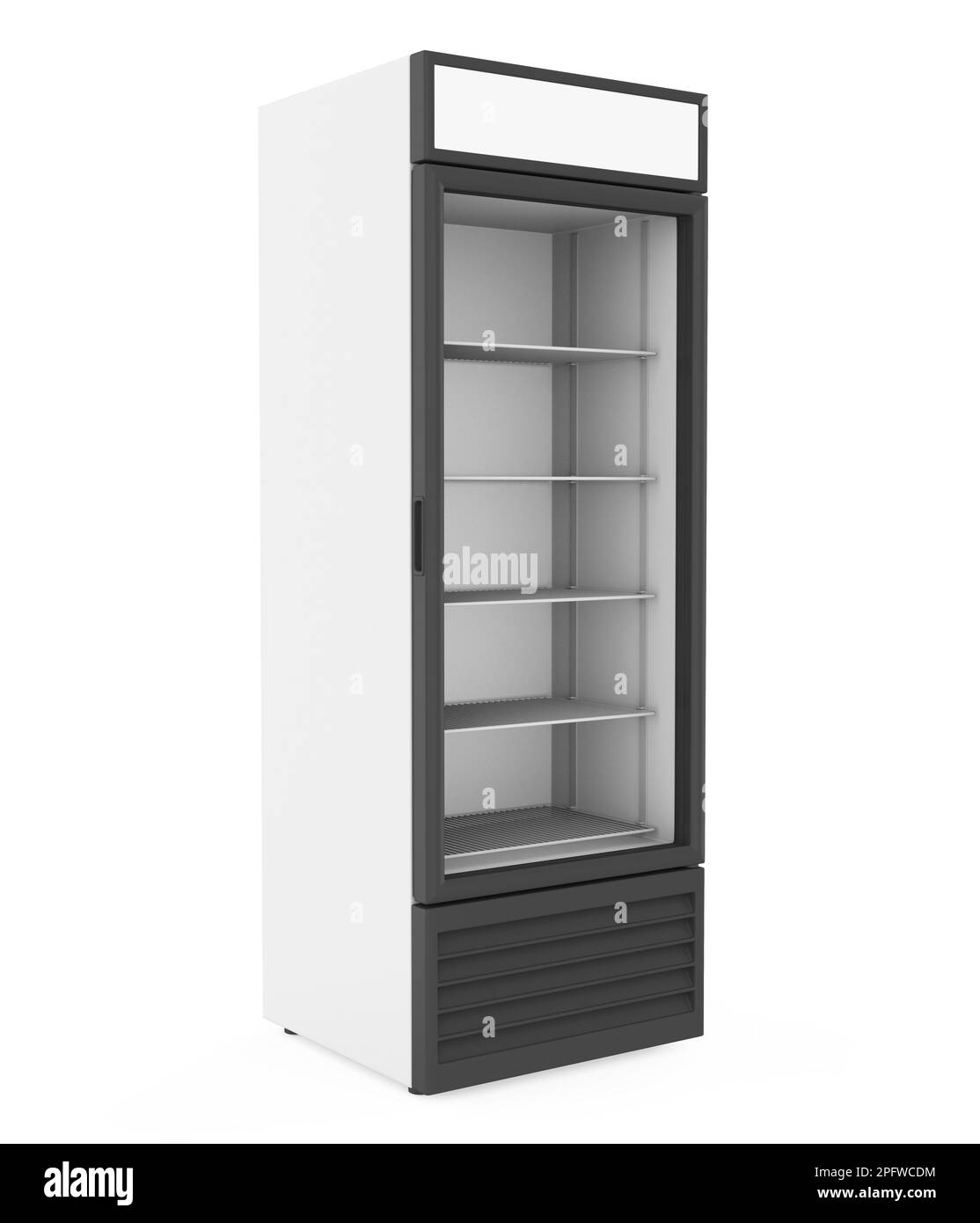 Display commerciali frigorifero isolato Foto Stock