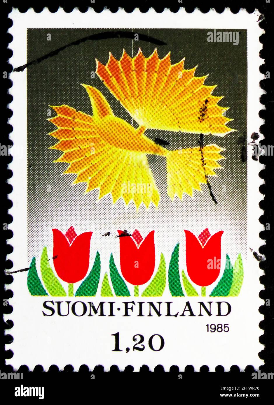 MOSCA, RUSSIA - 17 FEBBRAIO 2023: Francobollo stampato in Finlandia mostra Natale, serie, circa 1985 Foto Stock