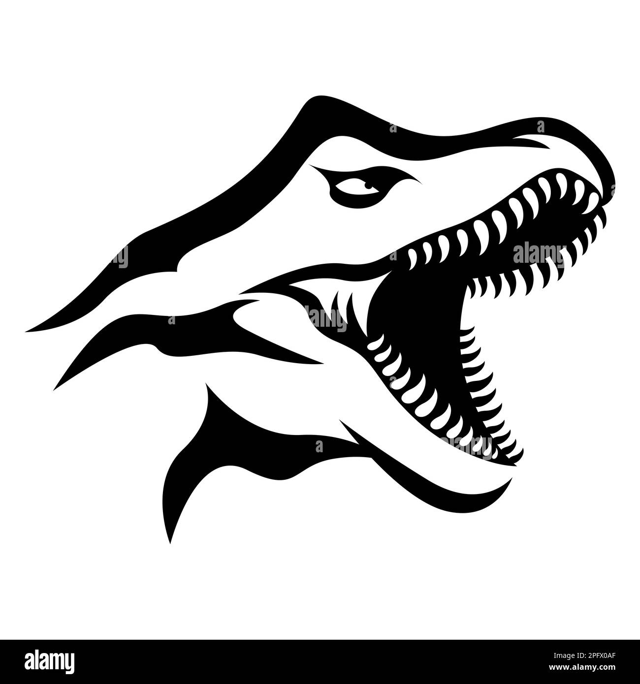 Moderno logo T-Rex. Illustrazione vettoriale. Illustrazione Vettoriale