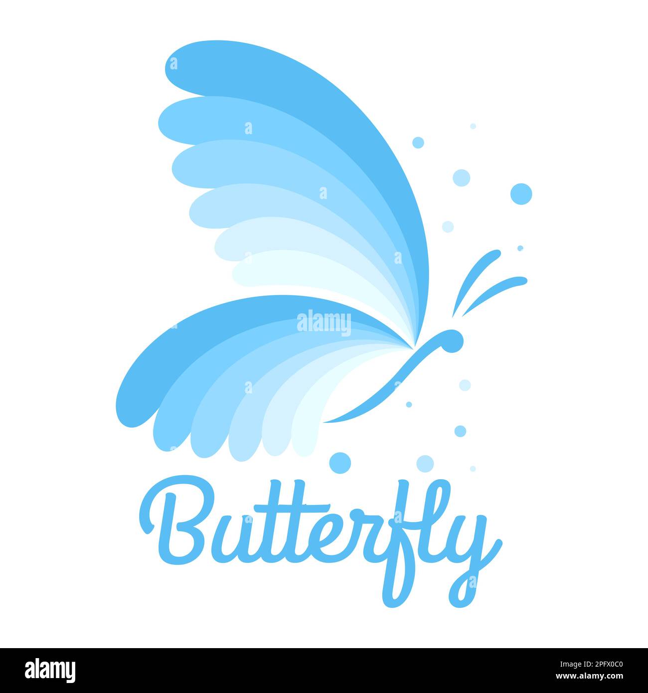 Logo a farfalla di colore moderno. Illustrazione vettoriale. Illustrazione Vettoriale