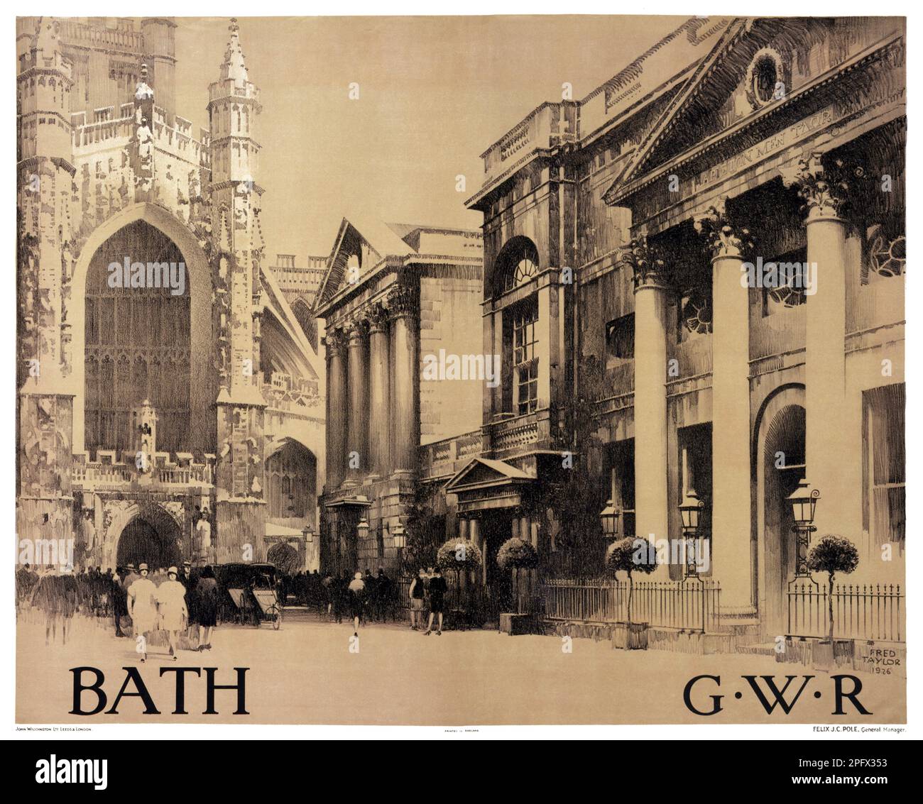 Bagno. G.W.R. di Fred Taylor (1875-1963). Poster pubblicato nel 1926 nel Regno Unito. Foto Stock