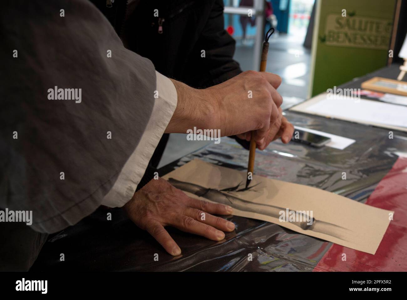 Italia Piemonte Torino Festival dell'Oriente 2023 - Zen-Sumi-e Painting Credit: Realy Easy Star/Alamy Live News Foto Stock