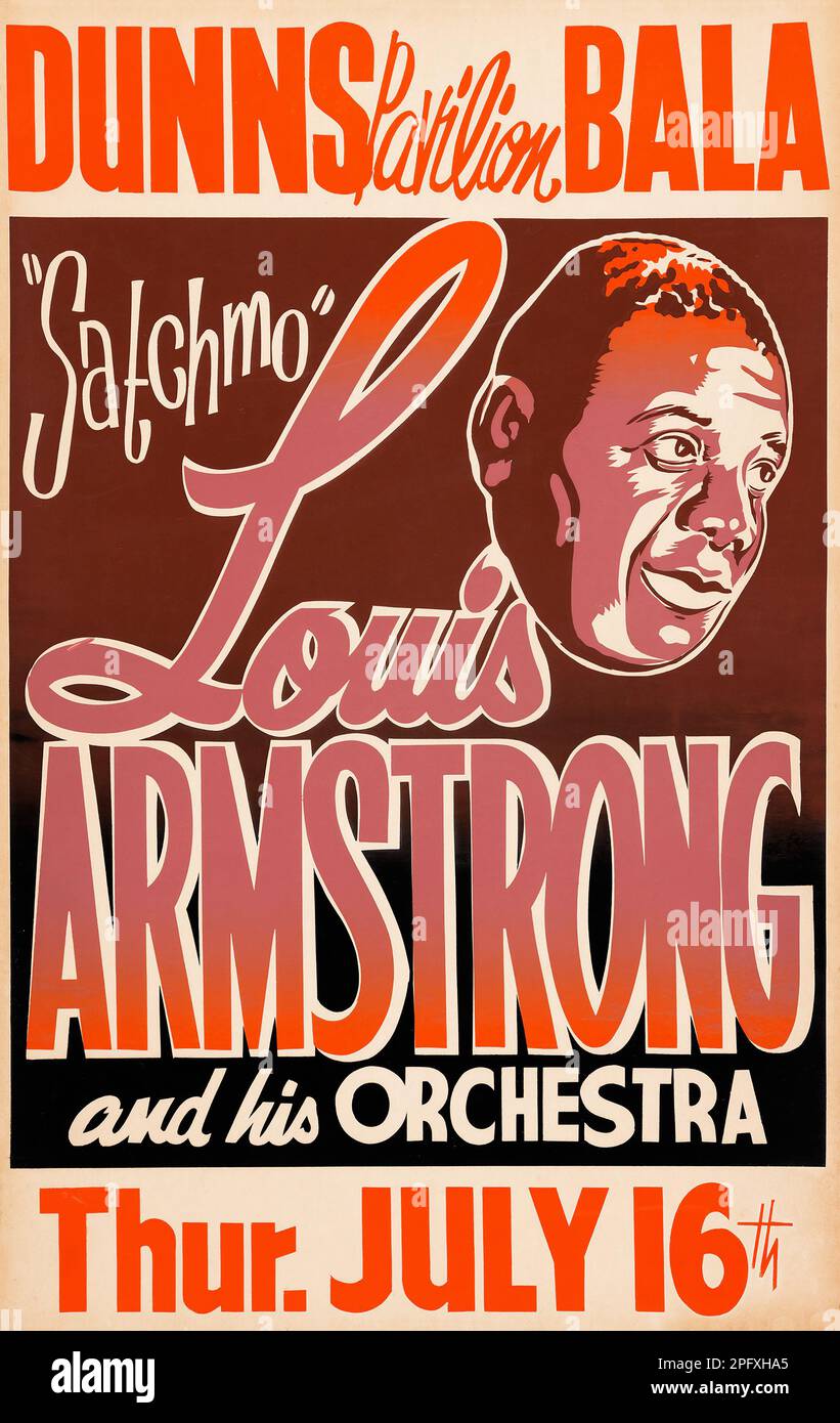 Satchmo - poster del concerto del Louis Armstrong Dunns Pavilion (1966) Foto Stock