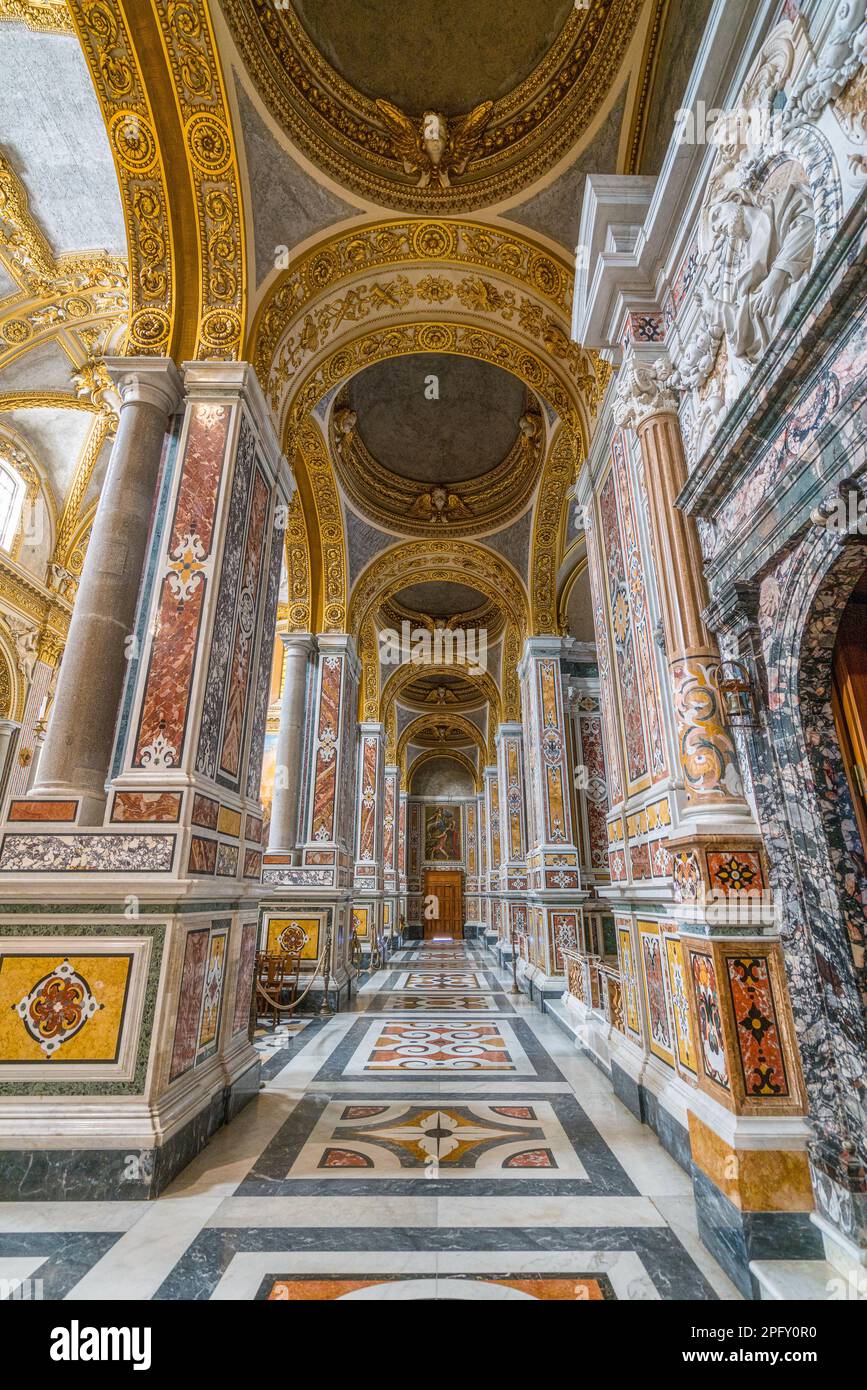 Gli splendidi interni dell'Abbazia di Montecassino, Lazio, Italia. Marzo-20-2022 Foto Stock