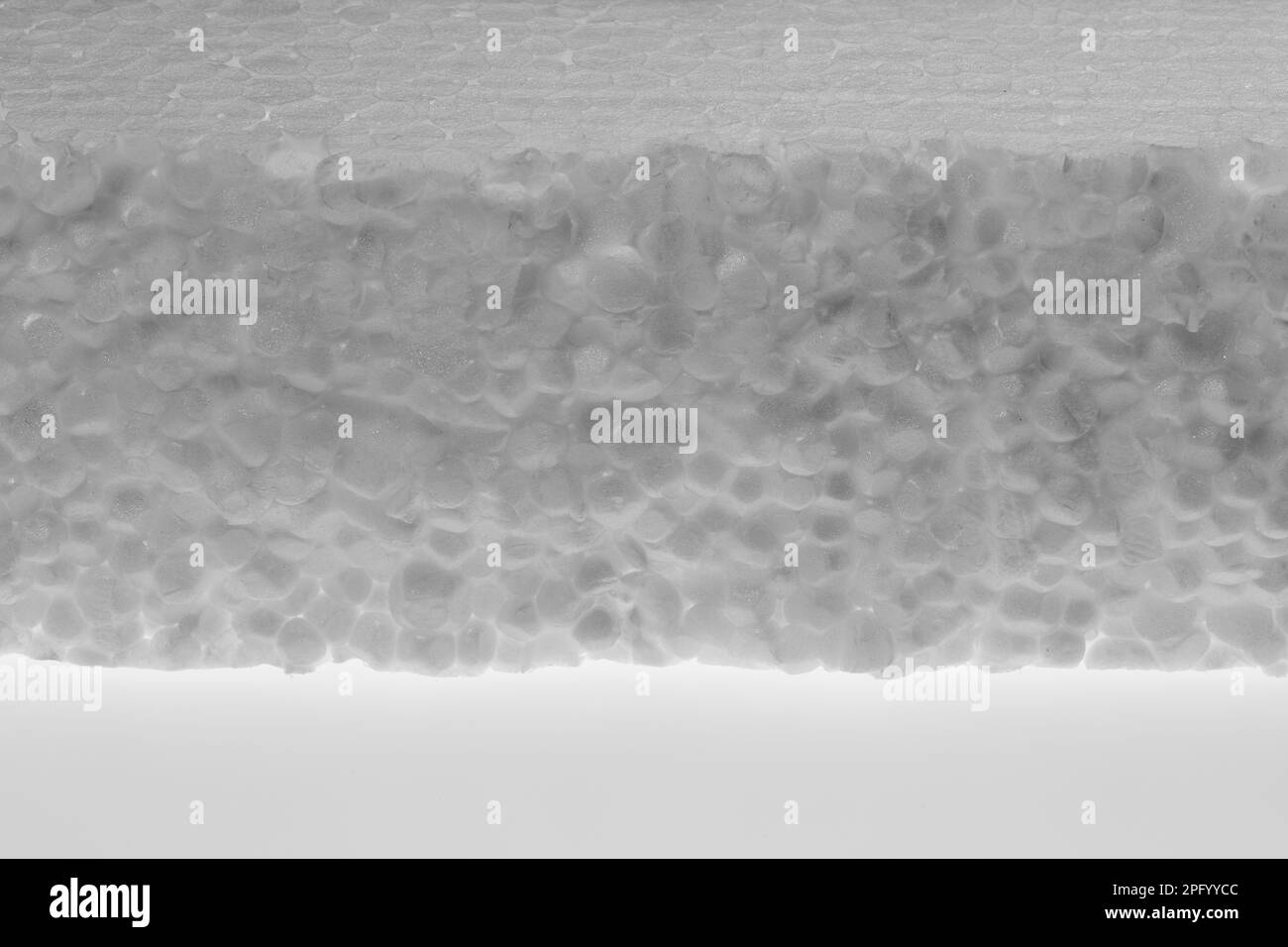 struttura e superficie tipiche del foglio espanso in polistirene espanso eps exp Foto Stock