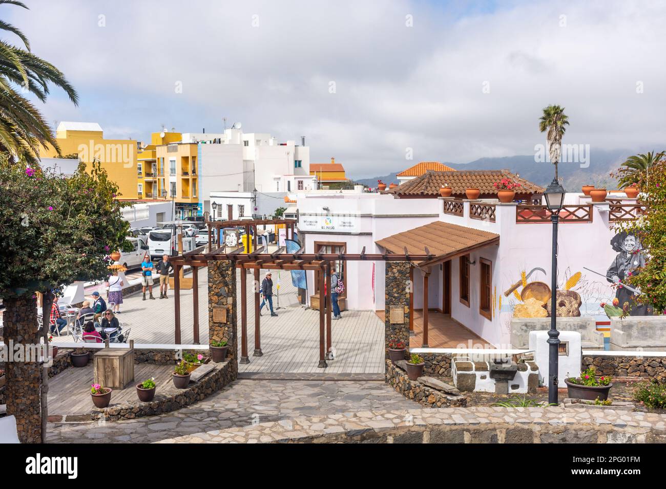 Oficina de Información Turística (ufficio turistico), Calle Antonio Pino Pérez, El Paso, Ciudad de El Paso, la Palma, Isole Canarie, Spagna Foto Stock
