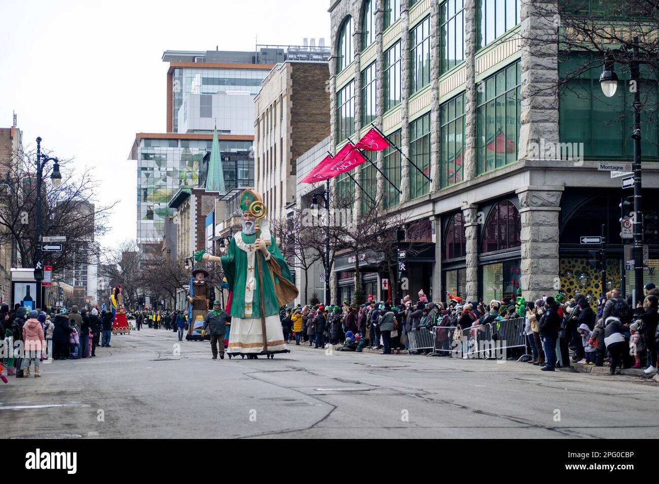 Festa di San Patrizio, Montreal, Quebec Domenica, Marzo, 19, 2023, Canada Foto Stock