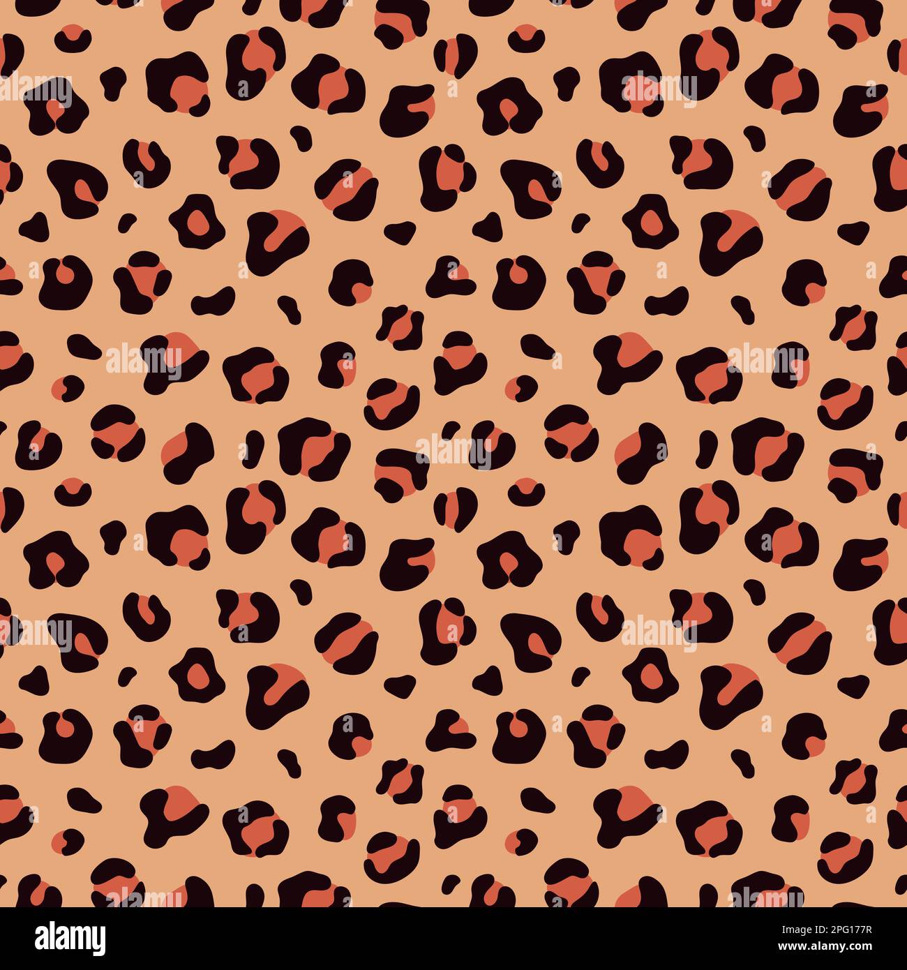Gli spot Leopard stampano illustrazioni vettoriali di motivi senza giunture Illustrazione Vettoriale