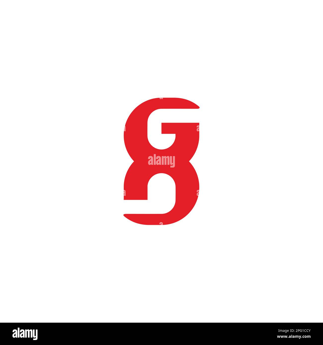 lettera go semplice geometrico collegato logo vettore Illustrazione Vettoriale