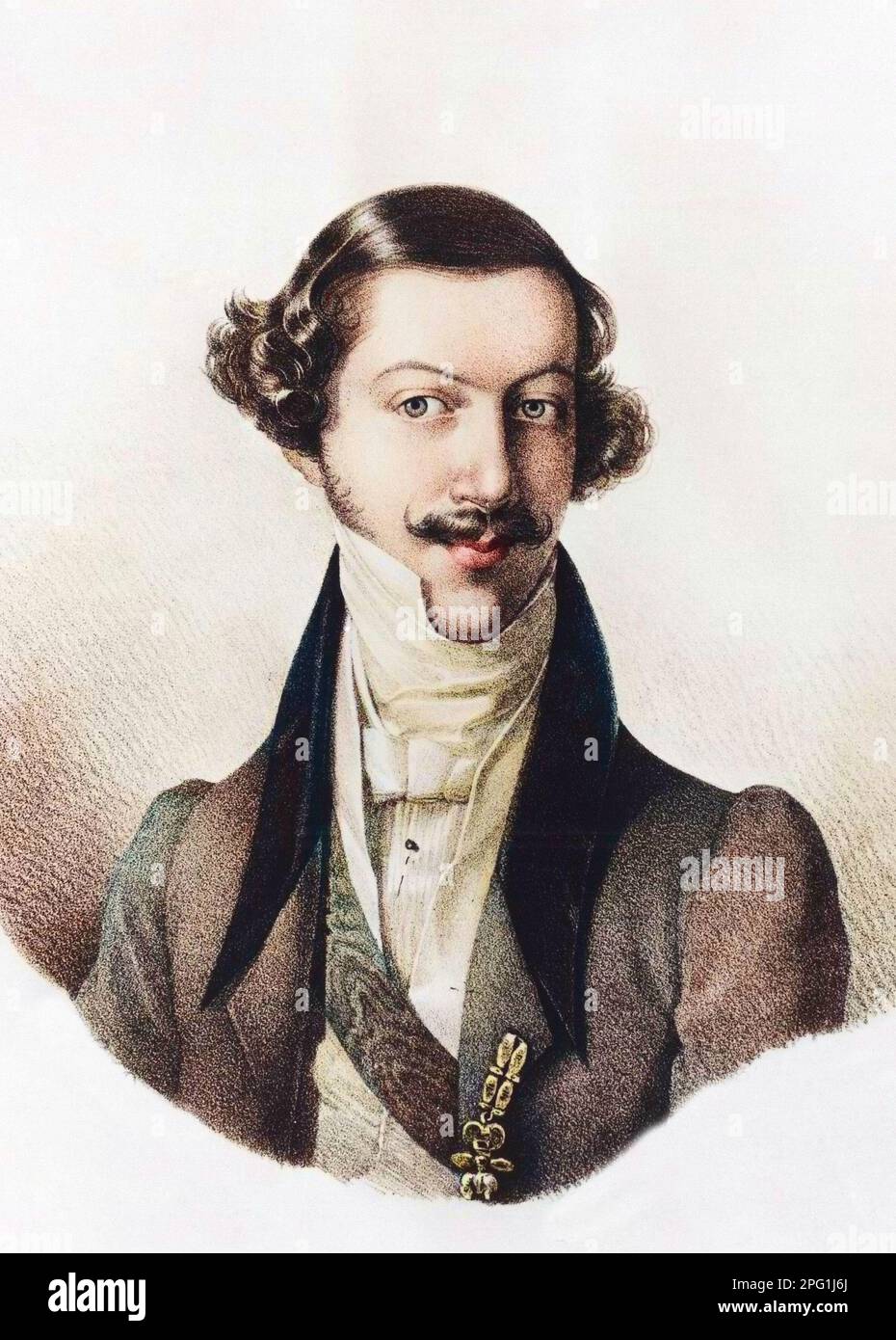 Carlo II Ludovico, duca di Lucca (1799-1883) - Carlo II (duc de Parme) - Carlo Luigi (rdi d'Étrurie puis duc de Lucques) - Carlo Ludovico (22 dicembre 1799 – 16 aprile 1883) è stato re di Etruria (1803-1807; Luigi II), duca di Lucca (1824-1847; Regnò come Carlo i) e duca di Parma (1847-1849; regnò come Carlo II). Foto Stock