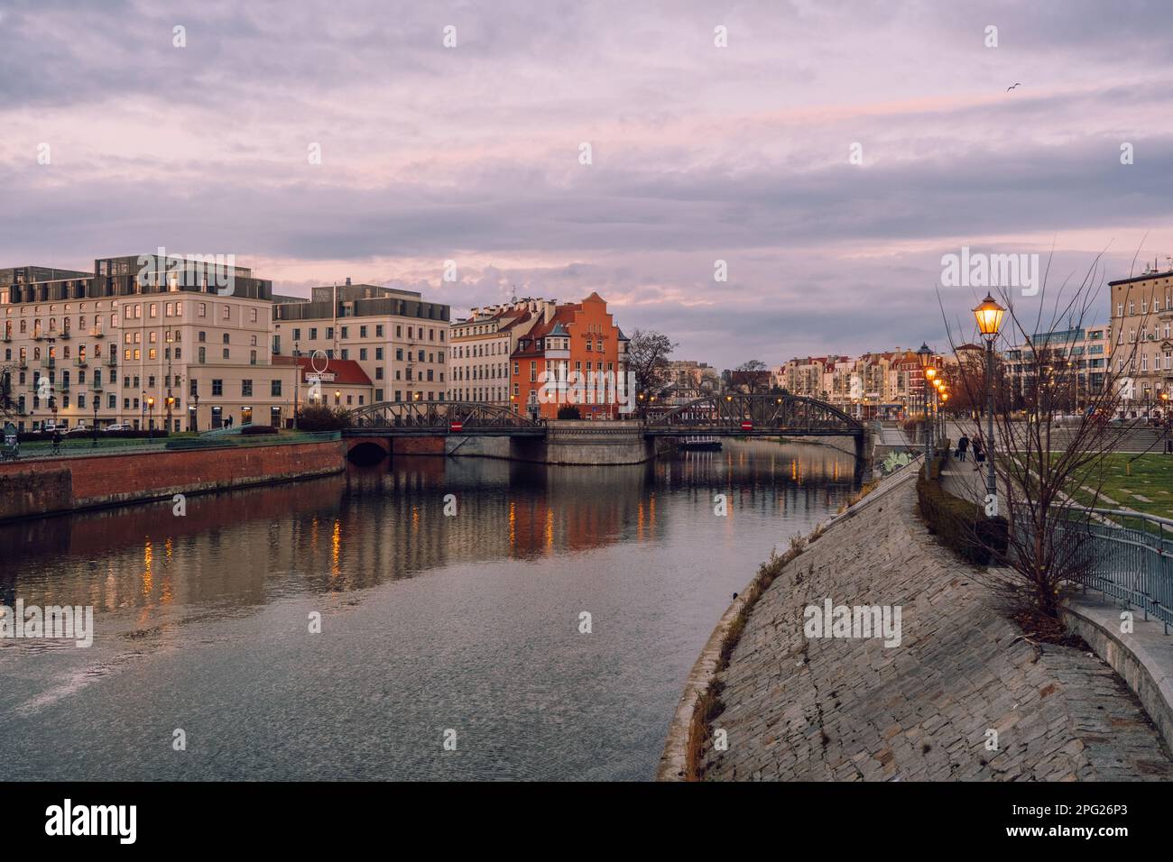 Paesaggio urbano di Wroclaw Polonia. Tumsky Island. Foto Stock