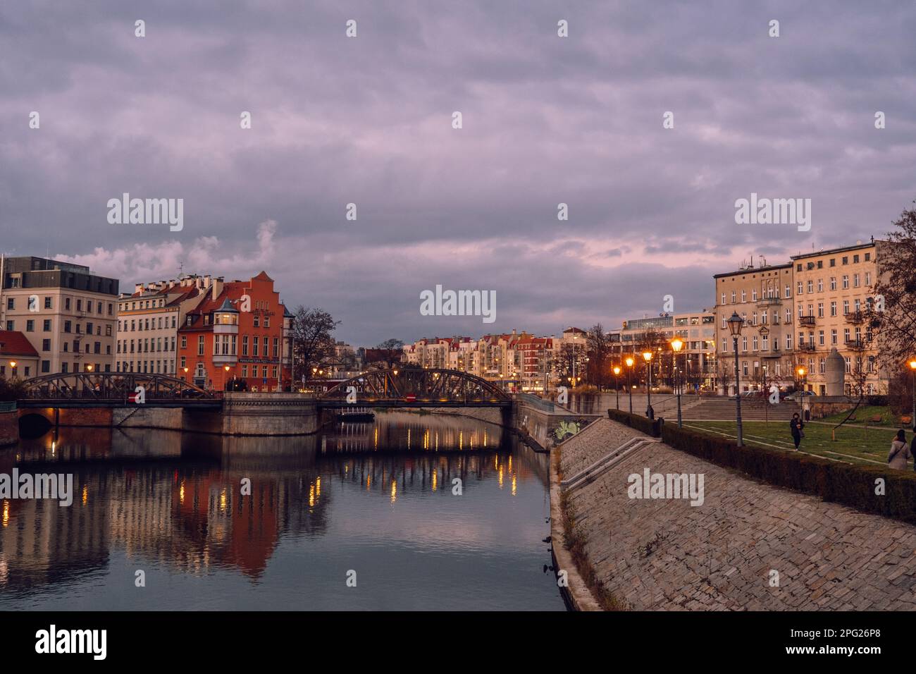 Paesaggio urbano di Wroclaw Polonia. Tumsky Island. Foto Stock
