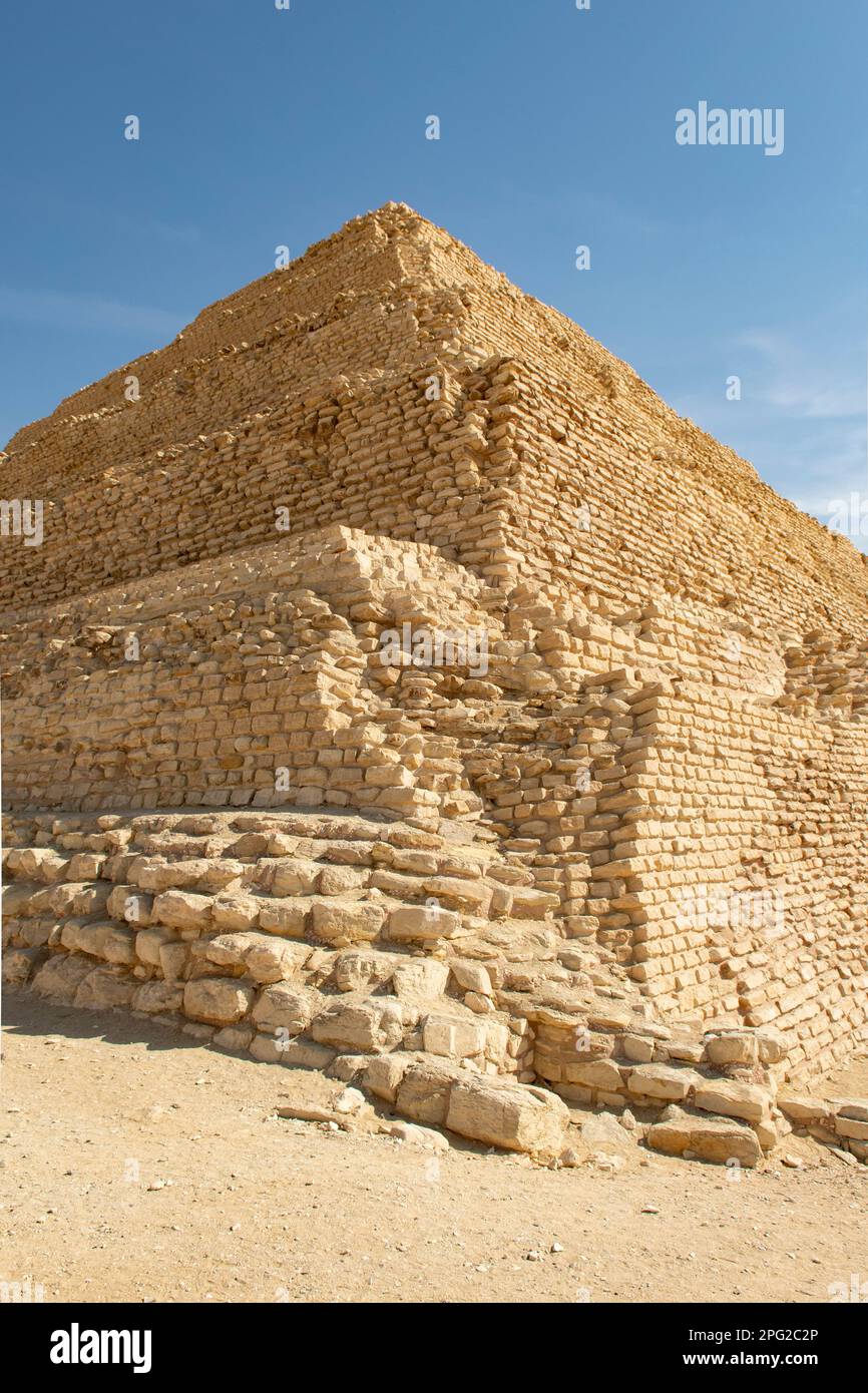 Passo Piramide di Djoser, Saqqara, Egitto Foto Stock