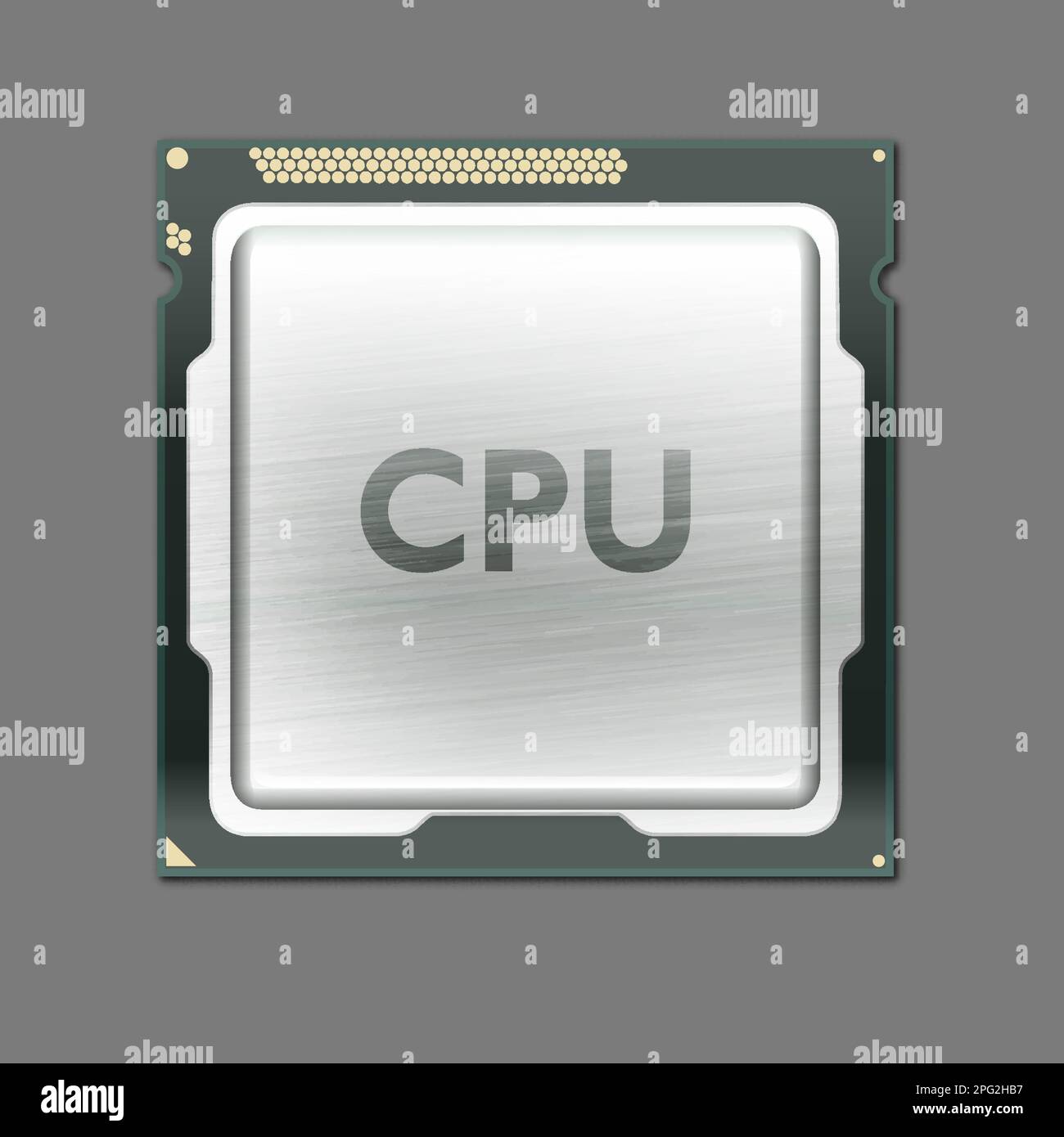 CPU multicore moderna e realistica. Illustrazione vettoriale EPS 10 Illustrazione Vettoriale