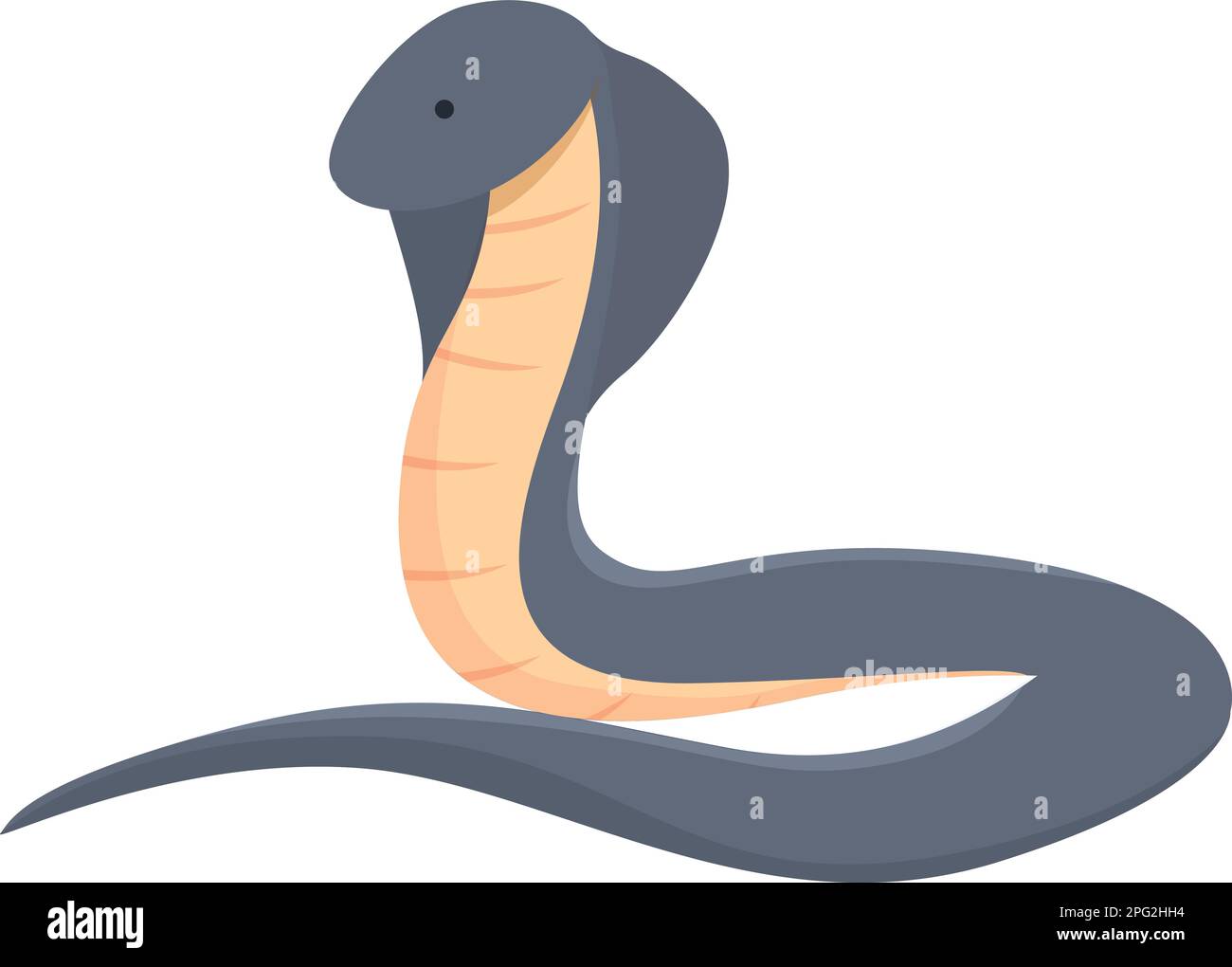 Icona Viper serpente vettore cartoon. Re cobra. Mascotte veleno Illustrazione Vettoriale