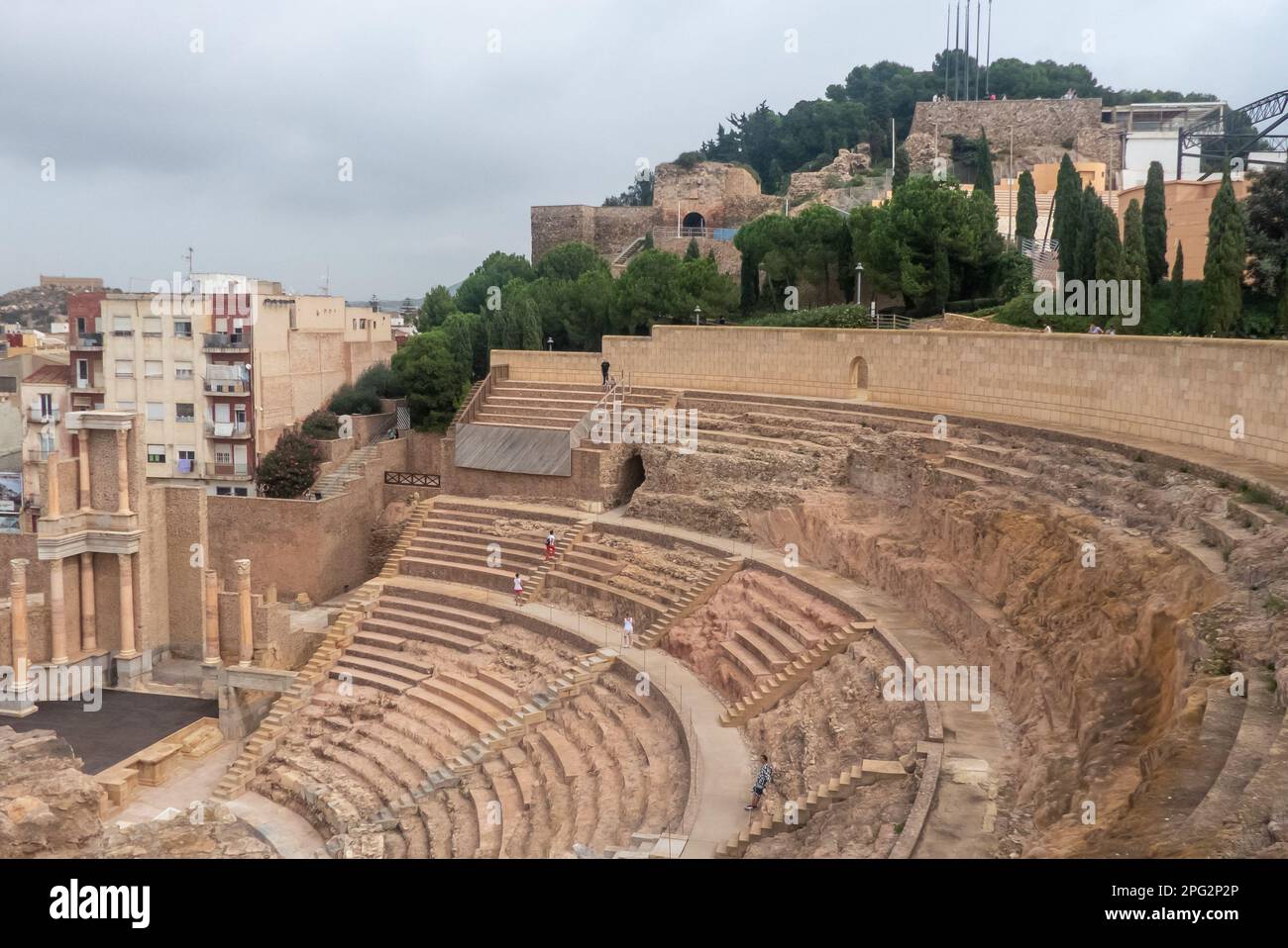 Andalucia in Spagna: Il Teatro Romano de Cartagena Foto Stock