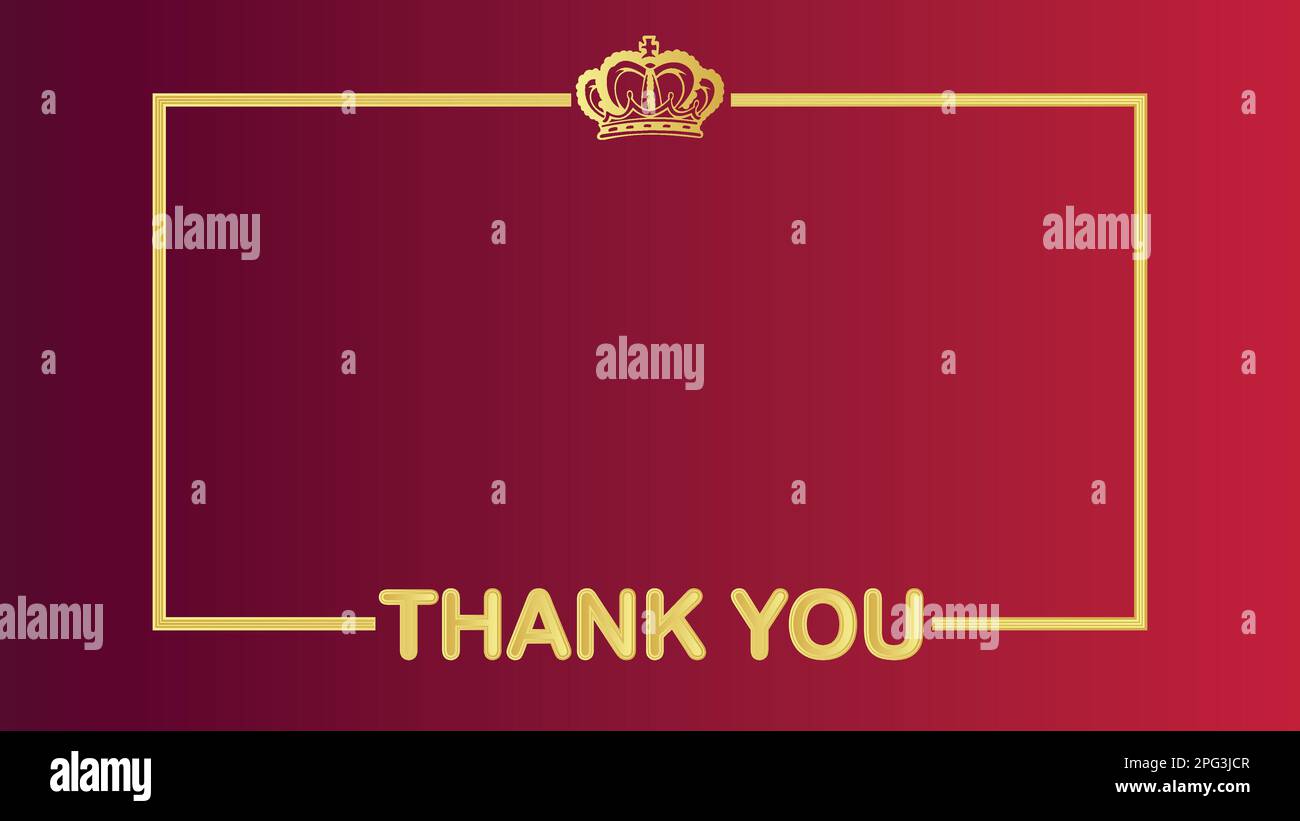 Grazie - Social Media Post, Vector Illustration Abstract Editable Image, Red background e Gold Letters Illustrazione Vettoriale