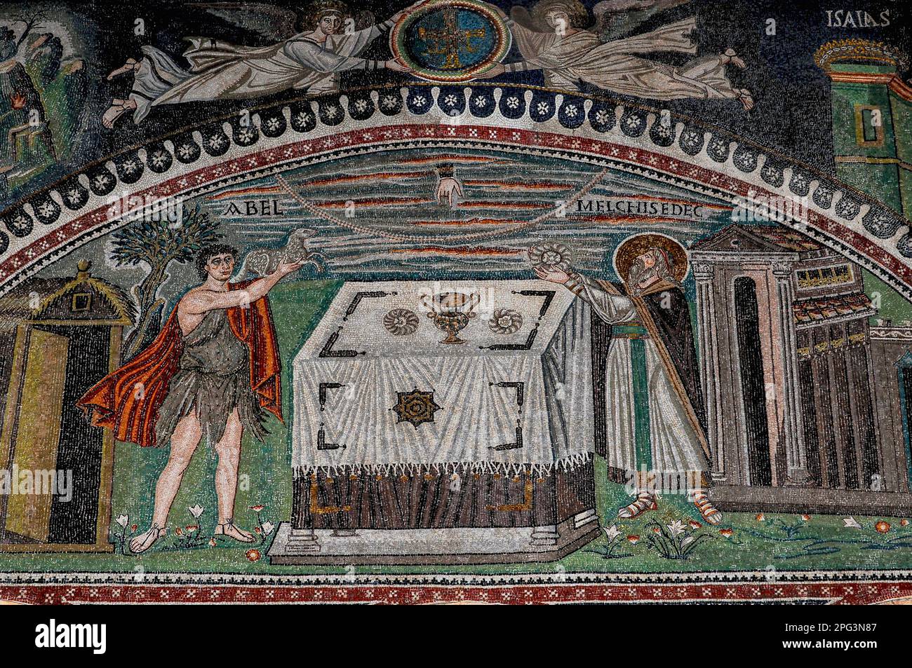 Abele, pastore figlio di Adamo, e Melchizedek, sacerdote-re, portano