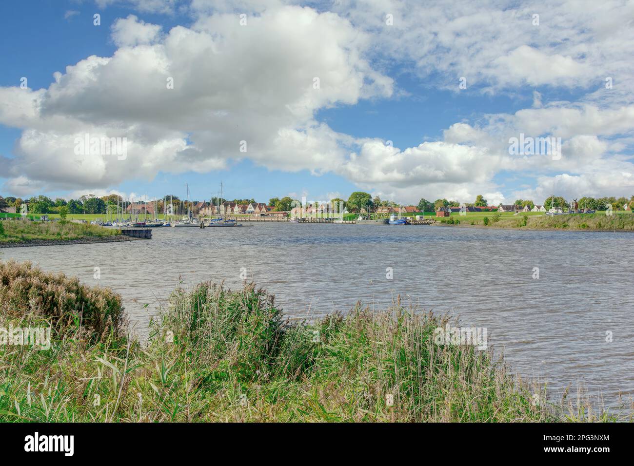 Greetsiel, Frisia Orientale, Mare del Nord, bassa Sassonia, Germania Foto Stock