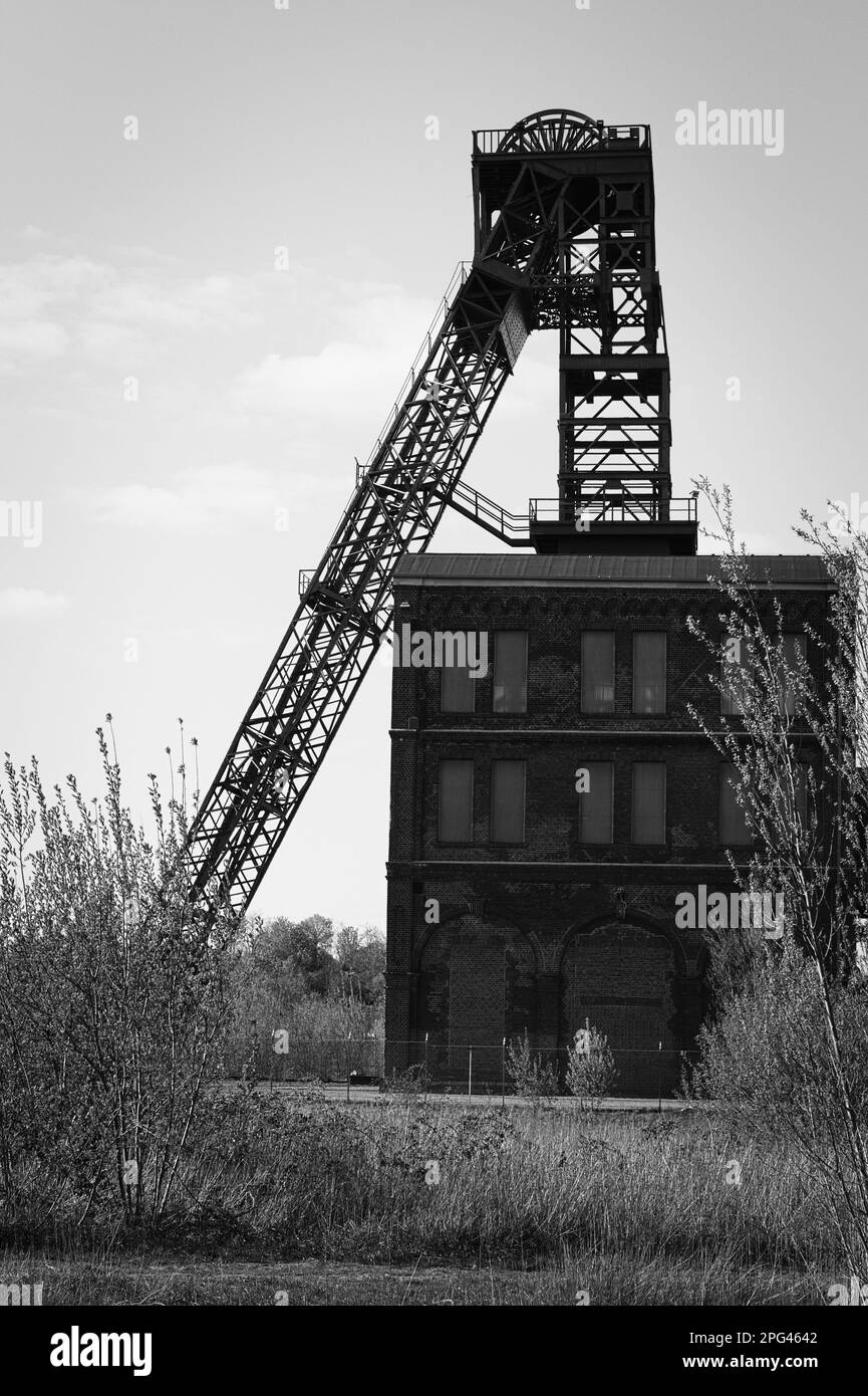 Zeche Sterkrade a Oberhausen. Architettura iconica dei bei tempi antichi del carbone e dell'acciaio. Foto Stock
