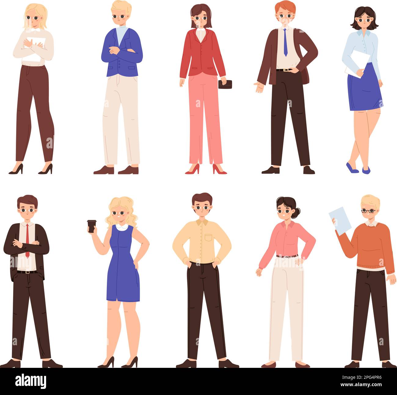 Uomini d'affari in tute, personale d'affari degli adolescenti. Gruppo di colleghi giovani adulti e dirigenti d'ufficio professionali diversity. Imprenditore piano snugly Illustrazione Vettoriale