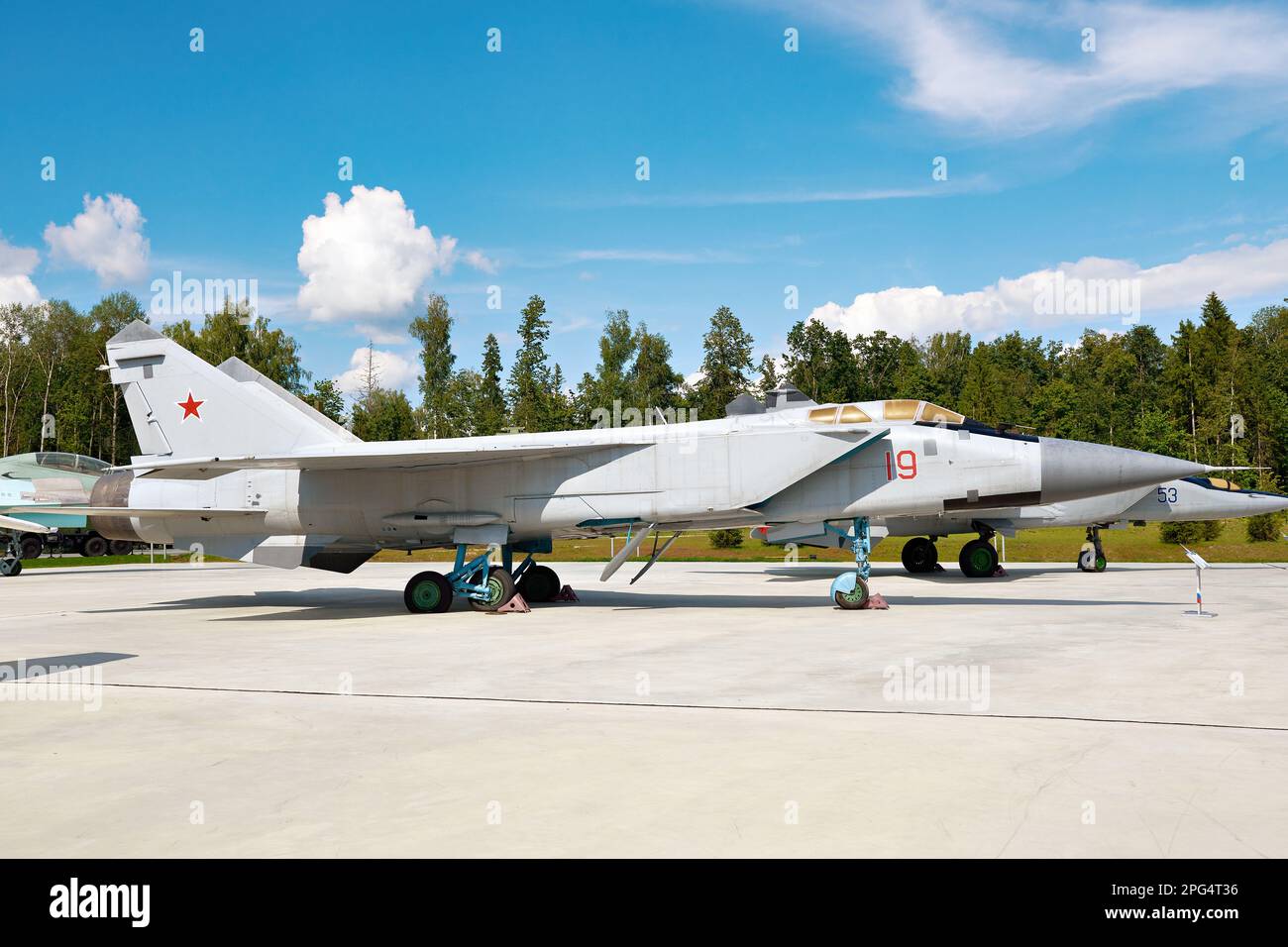 PARK PATRIOT, KUBINKA, REGIONE DI MOSCA, RUSSIA - 11 luglio 2017: Mikoyan MIG-31 Foxhound interceptor supersonic Aircraft Foto Stock