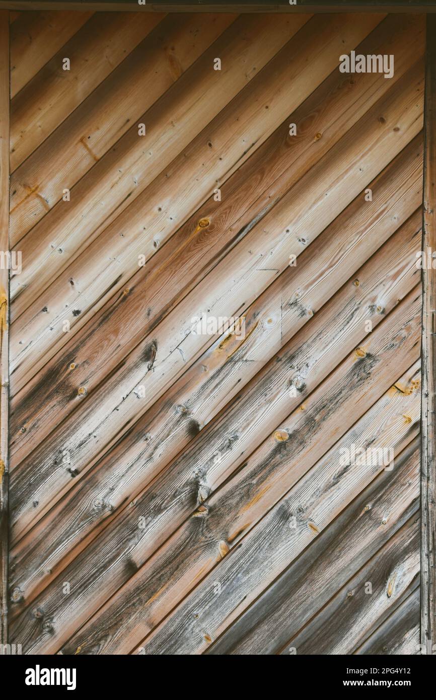 Listelli orizzontali in legno chiaro Foto Stock