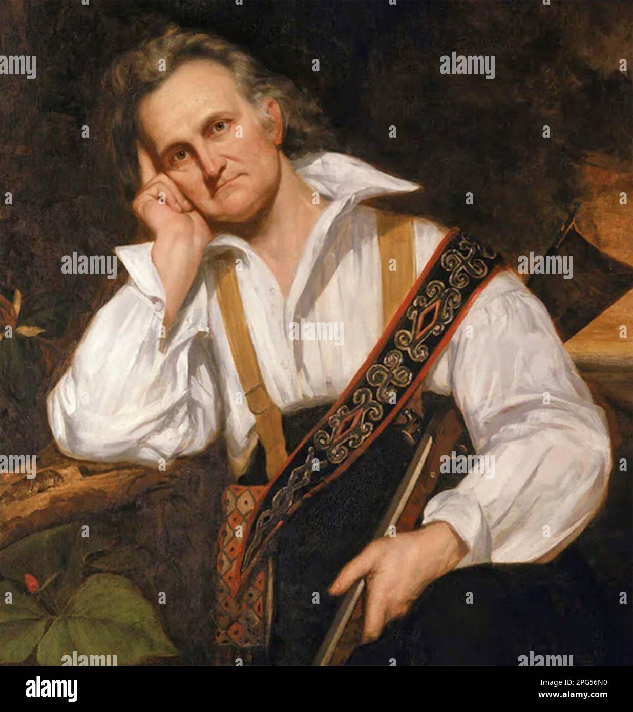 JOHN JAMES AUDUBON (1785-1851) ornitologo e artista franco-americano p[dipinto da George Healey Foto Stock