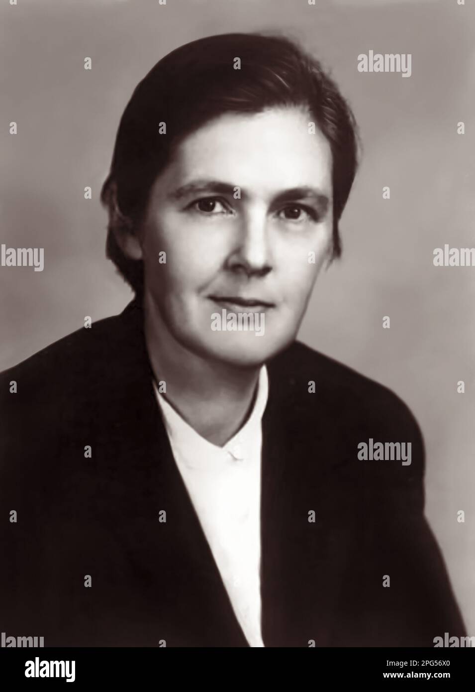 Il Dott. Frances Oldham Kelsey (1914-2015), un farmacologo, un medico e un revisore della droga della FDA che ha rifiutato di autorizzare il Kevadon (talidomide) di Richardson-Merrell e così ha salvato i numeri untold dei bambini americani dai difetti di nascita serii, come essere sopportato senza armatura o senza gamba. Kelsey è stata insignita del President's Award for Distinguished Federal Civilian Service da John F. Kennedy nel 1962. Foto Stock