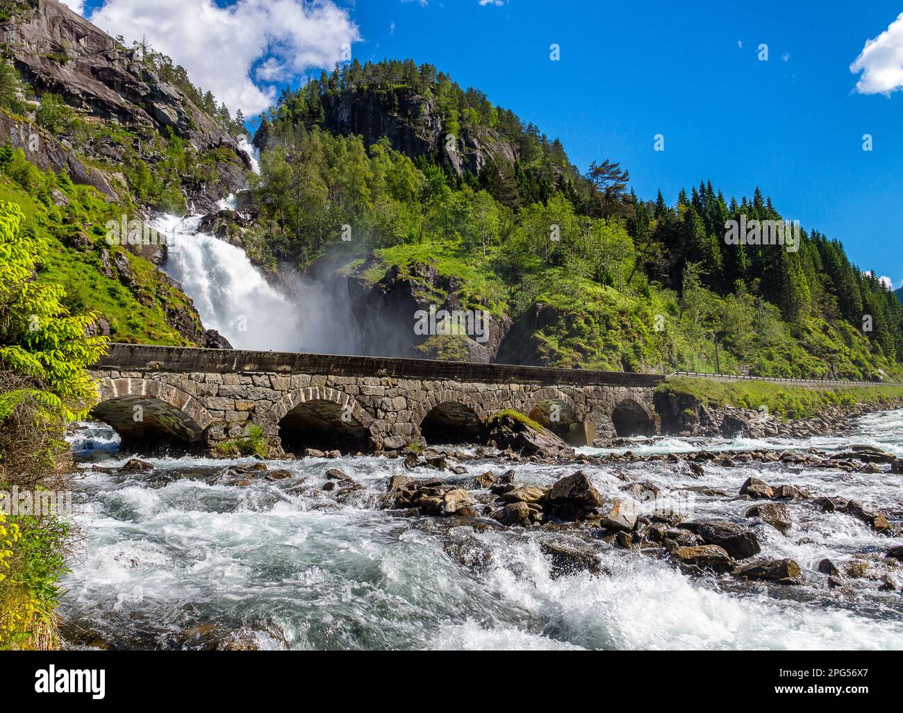 Hardangerfjorden, Odda, Norvegia Foto Stock