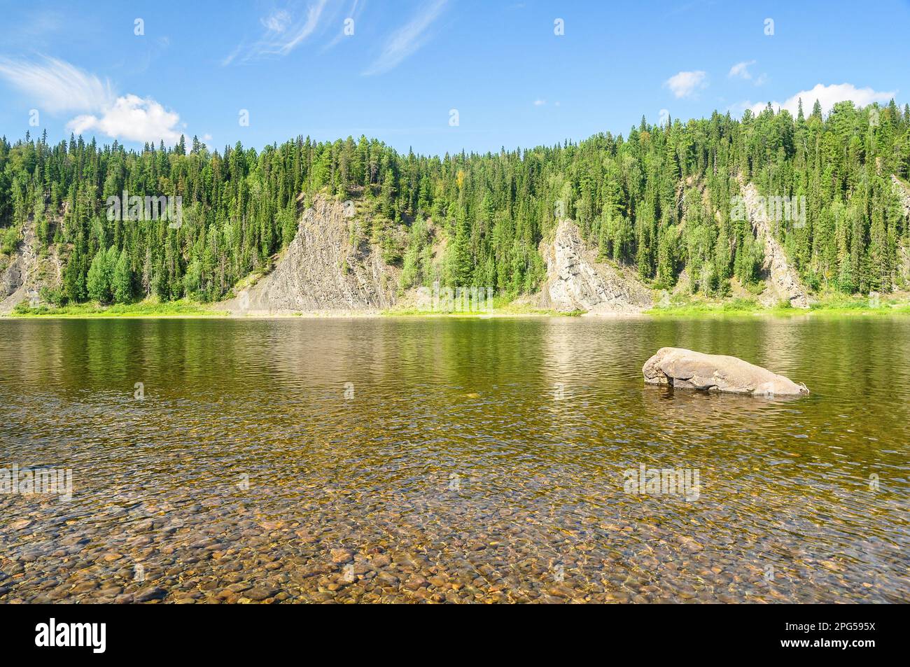 Parco Nazionale Yugyd-va, sito UNESCO 'foreste vergini di Komi'. La più grande serie di foreste primarie del nord in Europa. Foto Stock