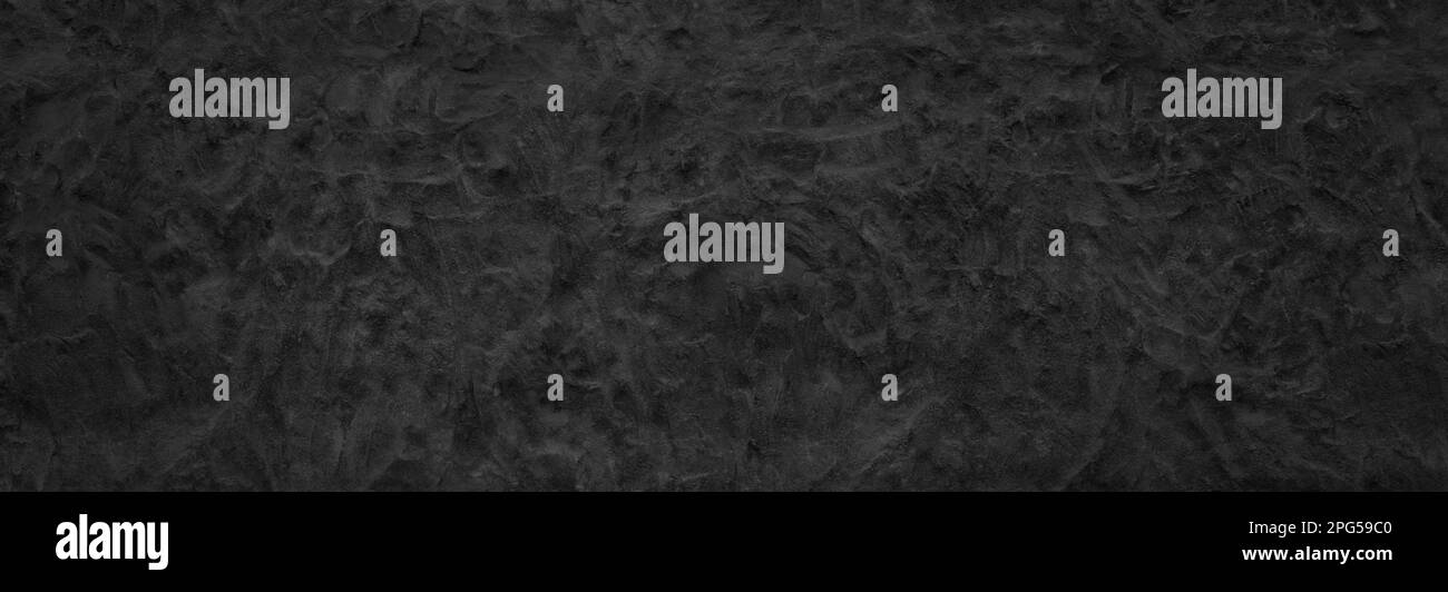 intonaco nero estetico o stucco sfondo panoramico Foto Stock
