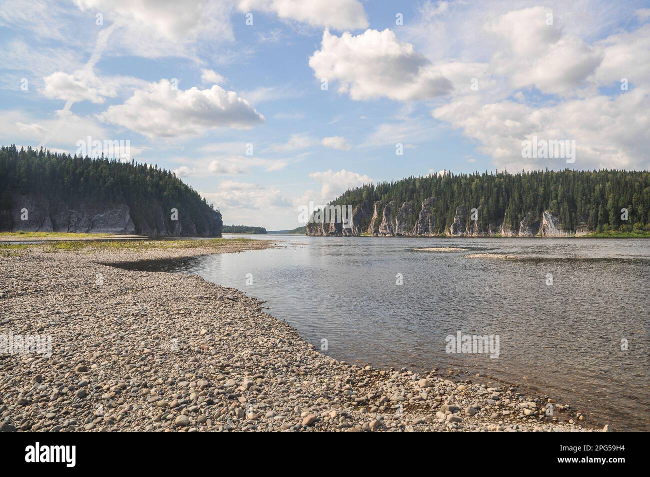 Parco Nazionale Yugyd-va, sito UNESCO 'foreste vergini di Komi'. La più grande serie di foreste primarie del nord in Europa. Foto Stock