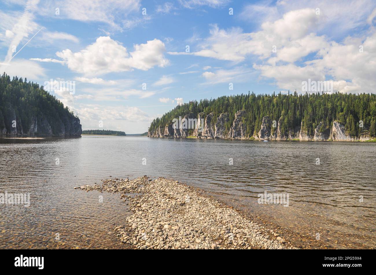 Parco Nazionale Yugyd-va, sito UNESCO 'foreste vergini di Komi'. La più grande serie di foreste primarie del nord in Europa. Foto Stock
