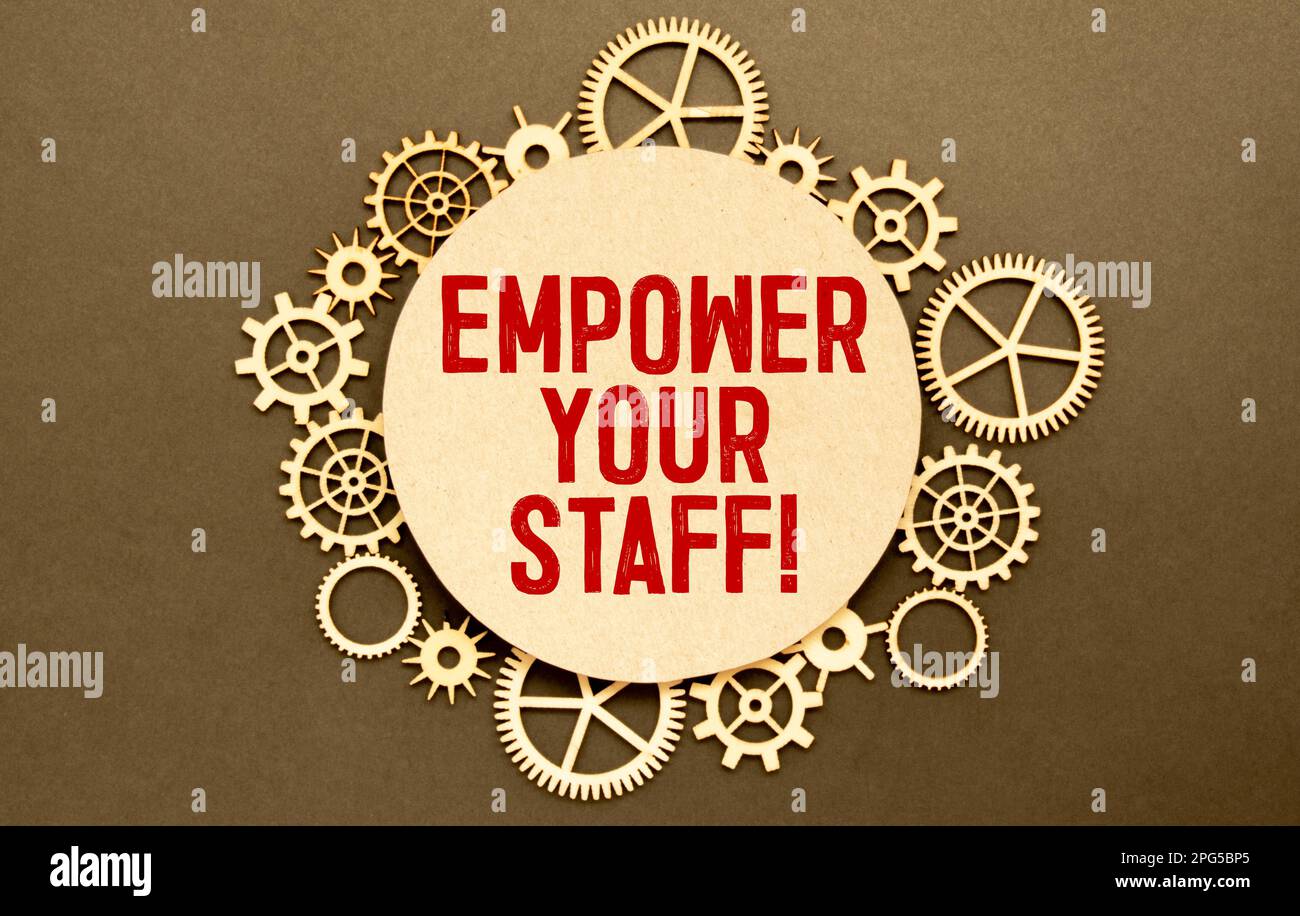 Potenziate il vostro personale. L'iscrizione di ispirazione su adesivi colorati Foto Stock