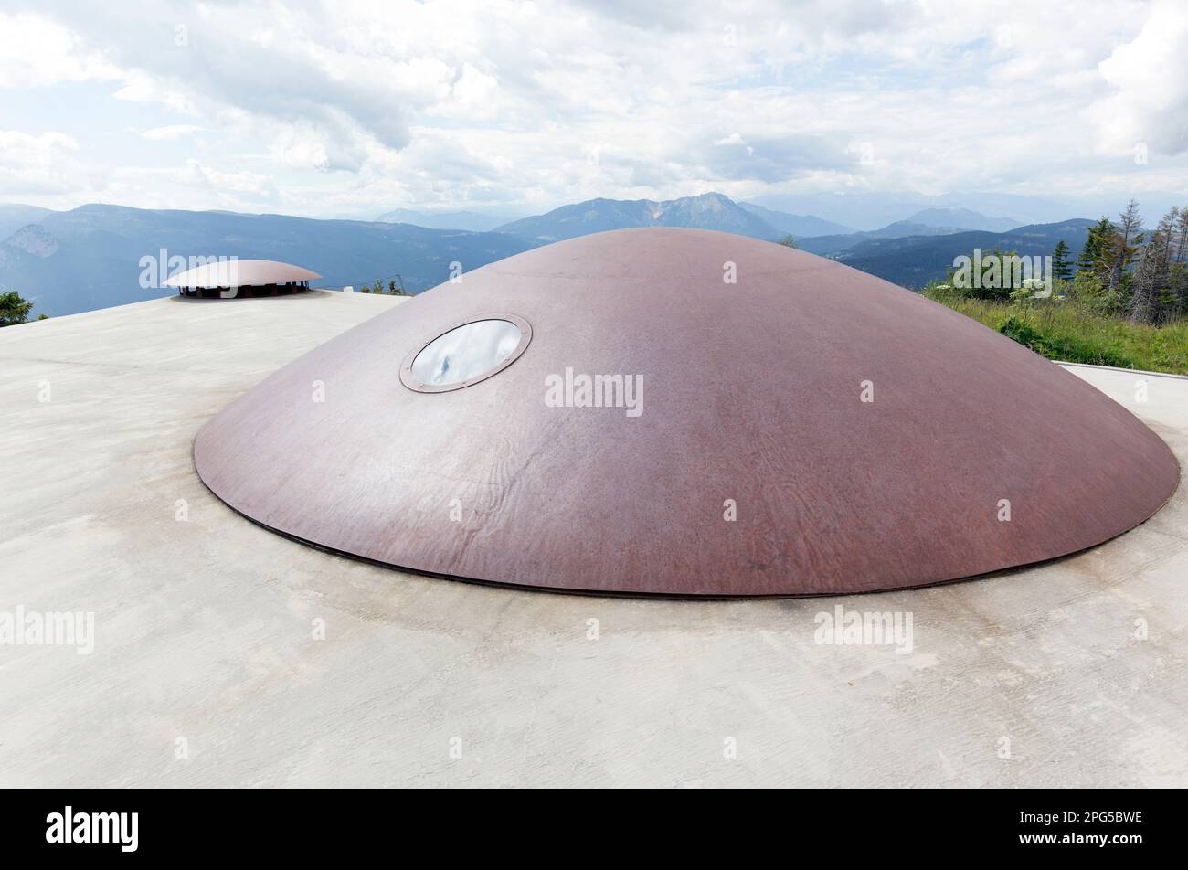 Asiago, Italia - 25 luglio 2020: Vista della prima guerra mondiale Forte Campolongo Foto Stock