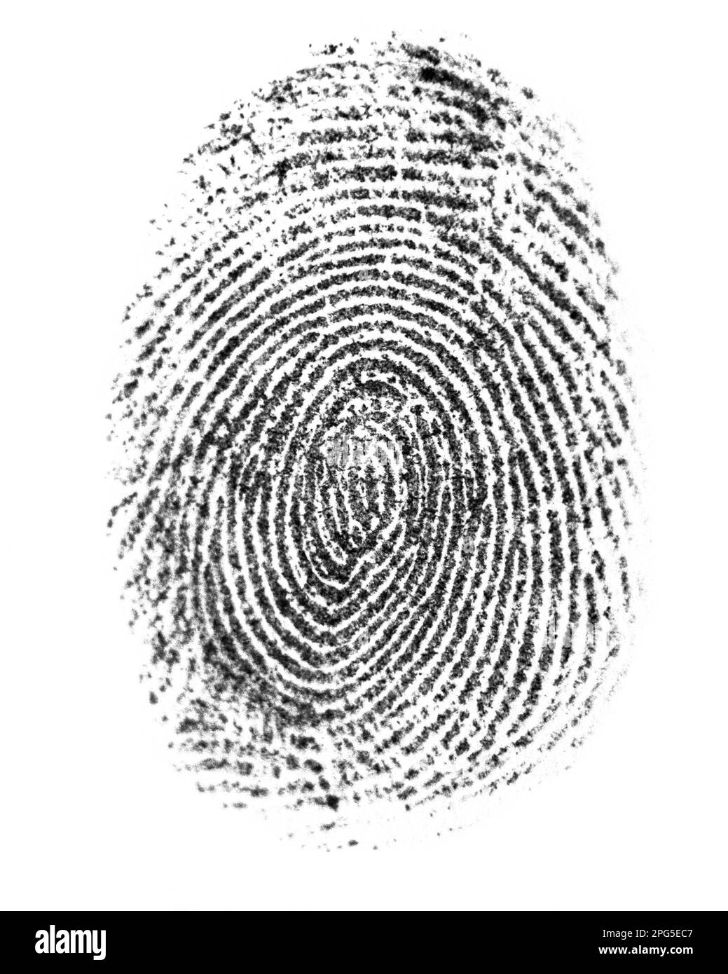 1970S UN'IMPRONTA DIGITALE ANALISI SCIENTIFICA IDENTITÀ UNICA - S18652 HAR001 HARS BIANCO E NERO HAR001 IDENTITÀ INDIVIDUALE RAPPRESENTAZIONE VECCHIO STILE Foto Stock