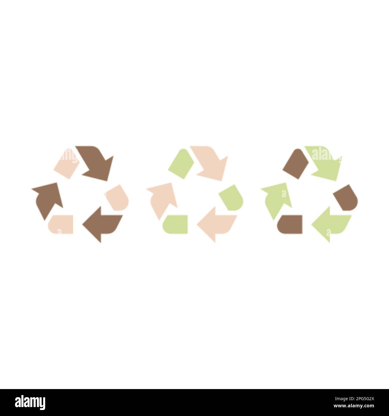 Associazioni e simboli Sostenibilità. simboli di riciclaggio, cernita di rifiuti. Progettazione su sfondo bianco per i vostri scopi icone per applicazioni e siti sul tema dell'ecologia. Illustrazione vettoriale Illustrazione Vettoriale