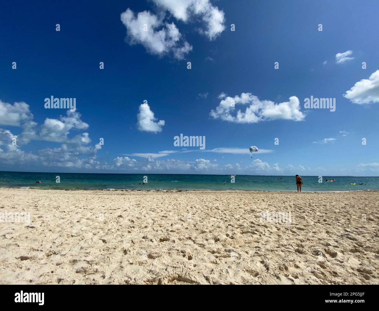 Giornata di sole in spiaggia Foto Stock