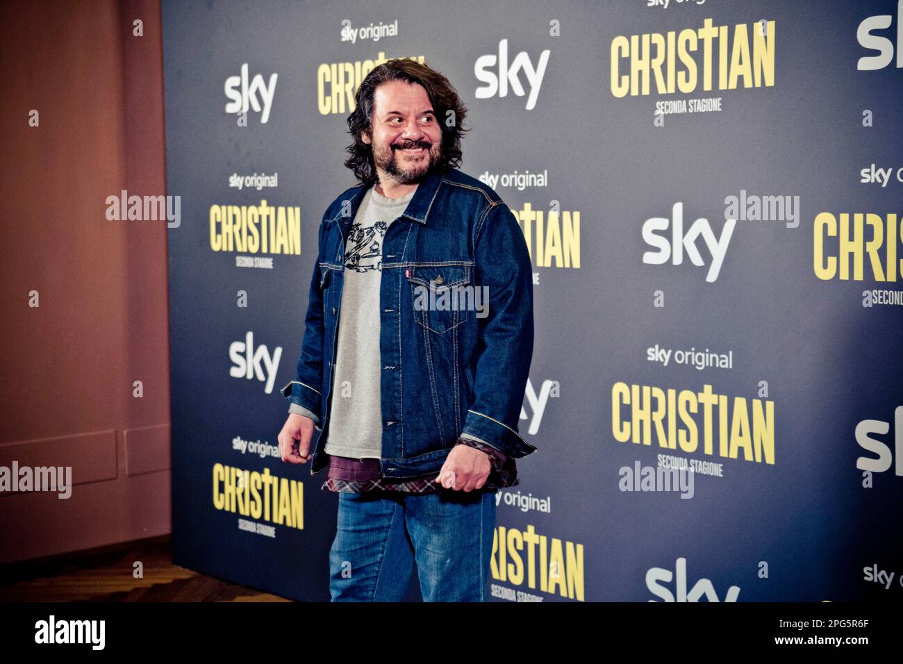 Roma, 20th marzo 2023, Lillo Petrolo partecipa alla prima di 'Christian - seconda stagione' al Cinema Barberini (Photo credits: Giovanna Onofri Foto Stock