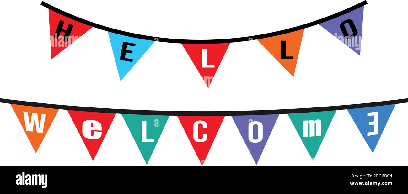 Immagini vettoriali di benvenuto del banner Illustrazione Vettoriale
